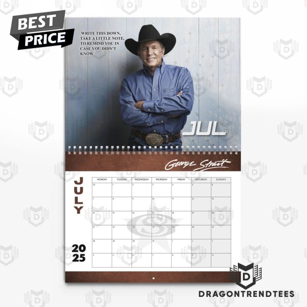 George Strait Siganture 2025 Calendar