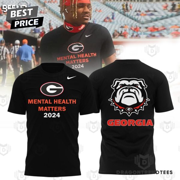 Georgia Bulldogs Mental Health Matters 2024 3D T-Shirt