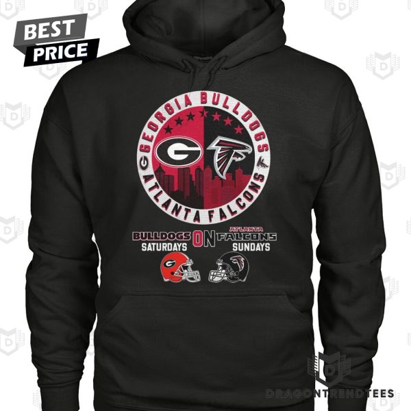 Georgia Bulldogs On Saturdays x Atlanta Falcons On Sunday Unisex T-Shirt