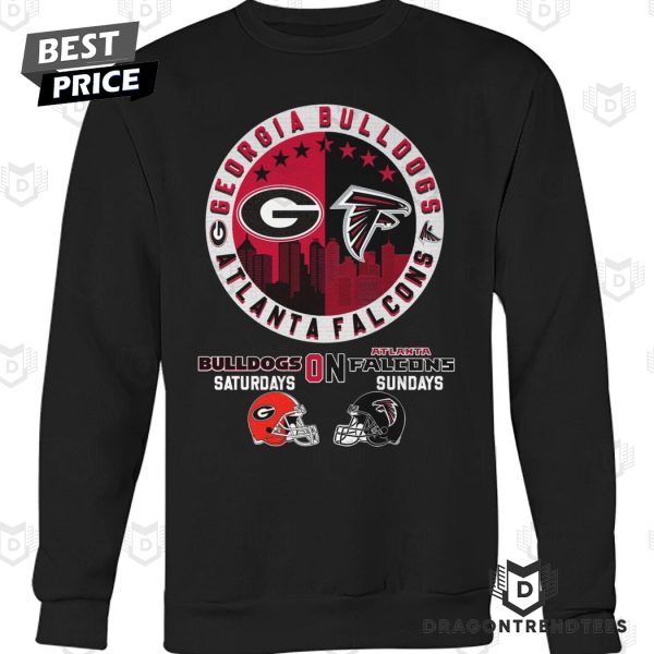 Georgia Bulldogs On Saturdays x Atlanta Falcons On Sunday Unisex T-Shirt