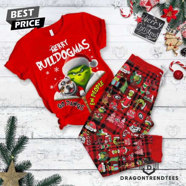 Georgia Bulldogs x The Grinch Merry Bulldogmas Pajamas Set