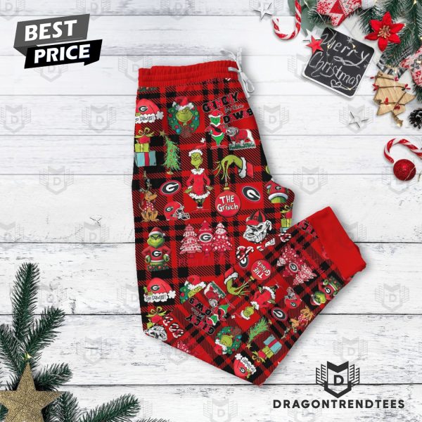 Georgia Bulldogs x The Grinch Merry Bulldogmas Pajamas Set