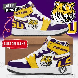 Personalized LSU Tigers Football Air Jordan 1 High Top