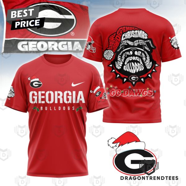 Go Dawgs Georgia Bulldogs Merry Christmas 3D T-Shirt