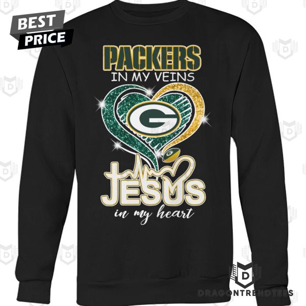 Green Bay Packers In My Veins Jesus In My Heart Unisex T-Shirt