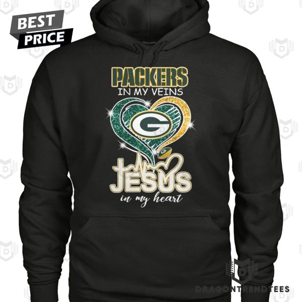 Green Bay Packers In My Veins Jesus In My Heart Unisex T-Shirt