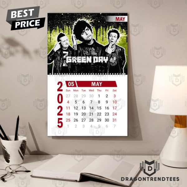 Green Day Happy 2025 Calendar