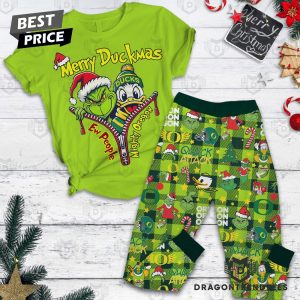 Oregon Ducks x The Grinch Merry Duckmas Pajamas Set