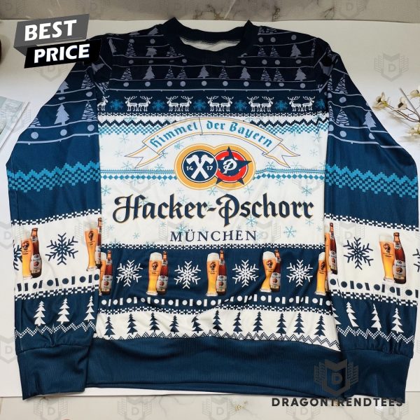 Hacker Pschorr Brewery Beer Ugly Christmas Sweater