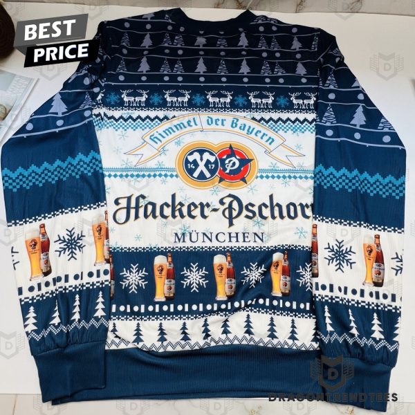 Hacker Pschorr Brewery Beer Ugly Christmas Sweater