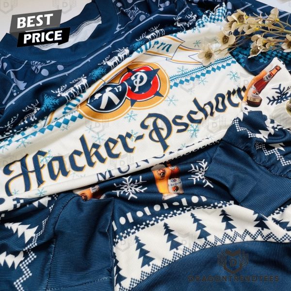 Hacker Pschorr Brewery Beer Ugly Christmas Sweater