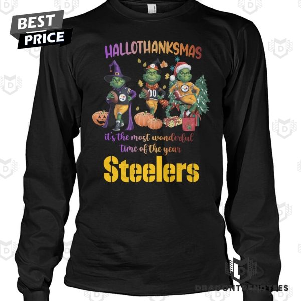 Hallothanksmas It The Most Wonderful Time Of The Year – Pittsburgh Steelers Unisex T-Shirt