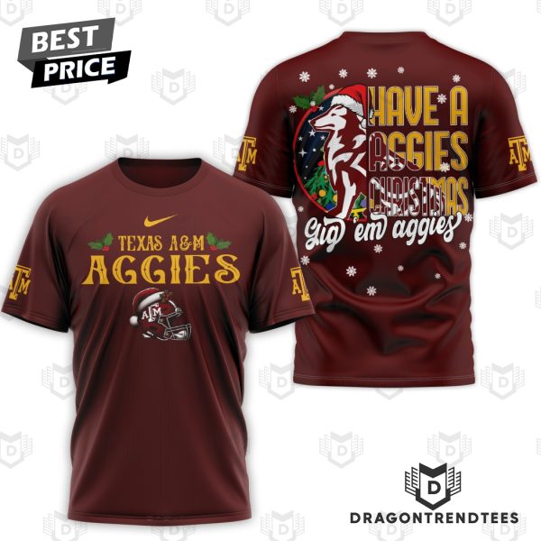 Have A Texas A&M Aggies Christmas 3D T-Shirt