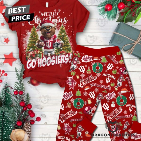 Indiana Hoosiers Merry Christmas Go Hoosiers Pajamas Set