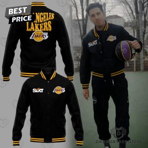 Sasha Vujacic Los Angeles Lakers Baseball Jacket