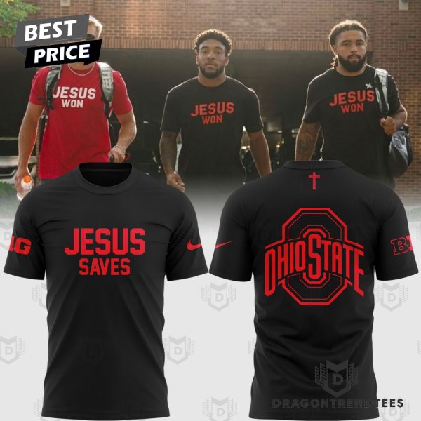 Jesus Saves Ohio State Buckeyes Basketball 3D T-Shirt – Black