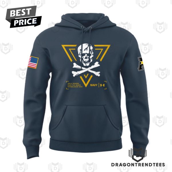 Jolly Rogers Navy Midshipmen Logo Design Hoodie