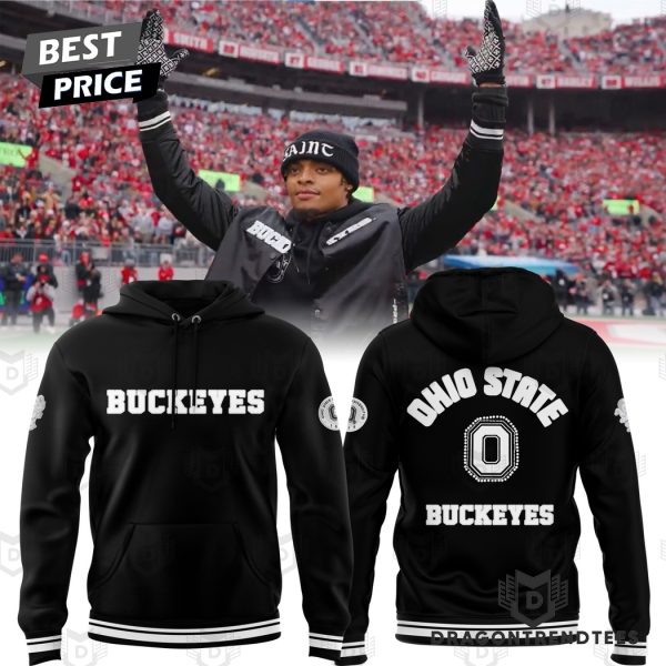 Justin Fields Ohio State Buckeyes Football Hoodie – Black