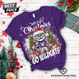 Kansas State Wildcats Merry Christmas Go Wildcats Pajamas Set