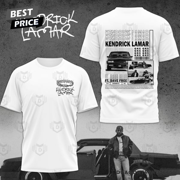 Kendrick Lamar Gnx – Ft Dave Free 3D T-Shirt – White