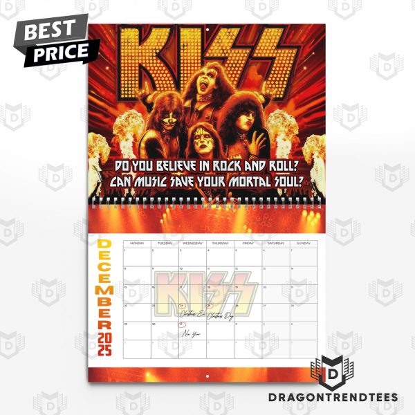 KISS New Year 2025 Calendar