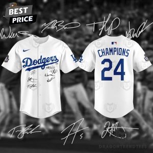 Los Angeles Dodgers Autographed Fanatics 2024 World Series Champions Baseball Jersey