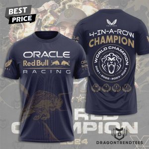 Max Verstappen 4 In A Row Champion 3D T-Shirt