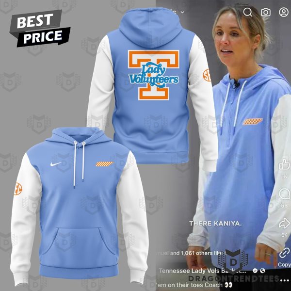 Lady Tennessee Volunteers Basketball Design Hoodie – Blue