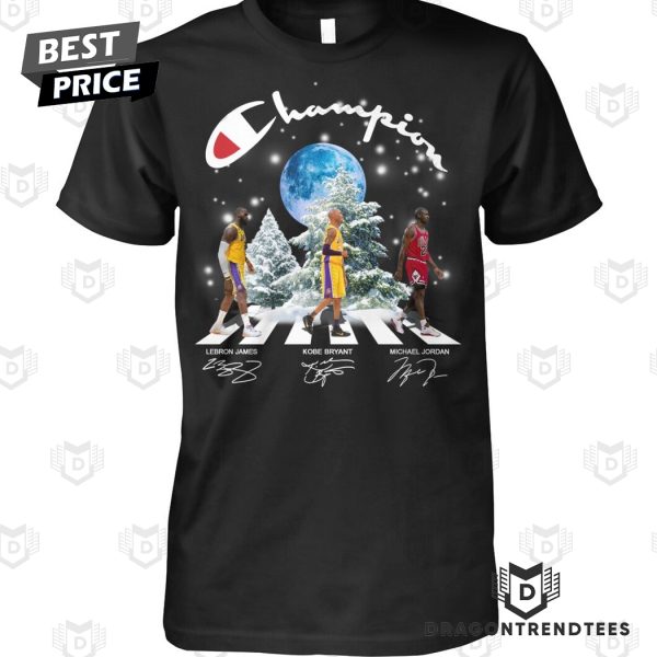 Lebron James x Kobe Bryant x Michael Jordan Champions Signature Unisex T-Shirt