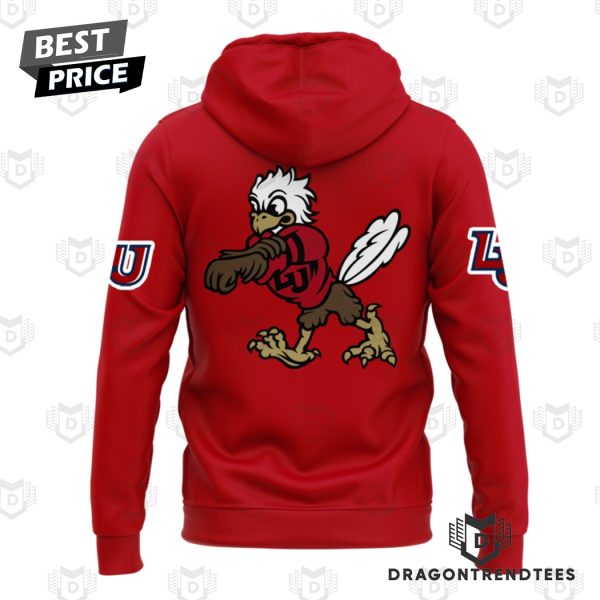 Liberty Flames Football Logo Design Hoodie – Red