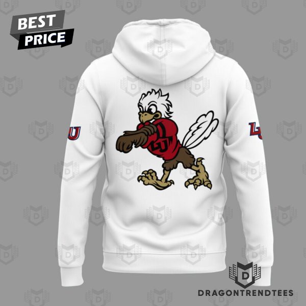 Liberty Flames Football Logo Design Hoodie – White