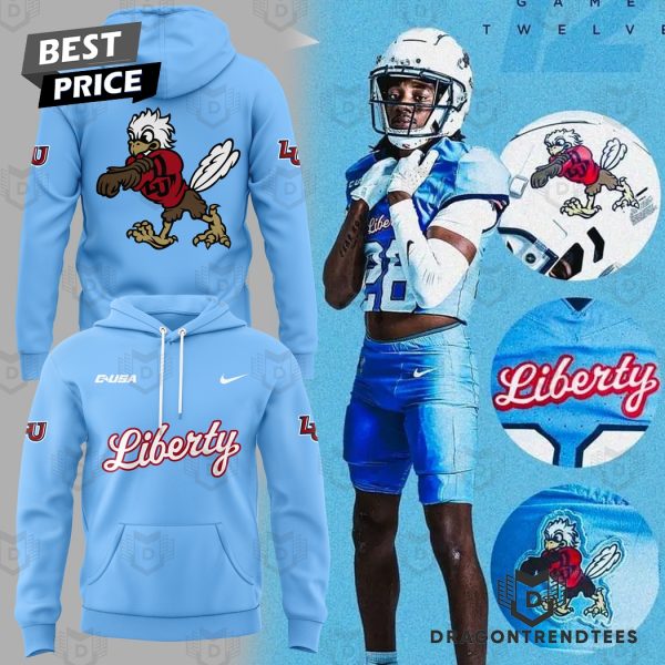 Liberty Flames Football Logo Special Hoodie – Blue