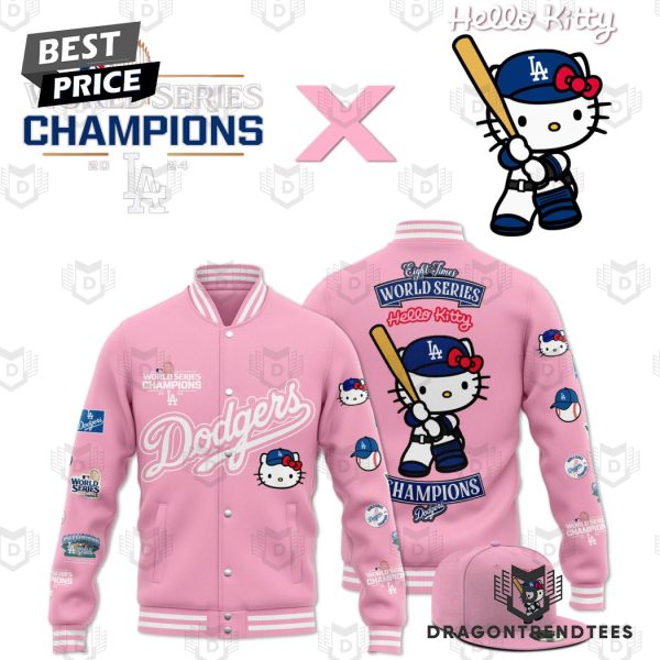 Los Angeles Dodgers 2024 World Series Champions Hello Kitty Baseball Jacket