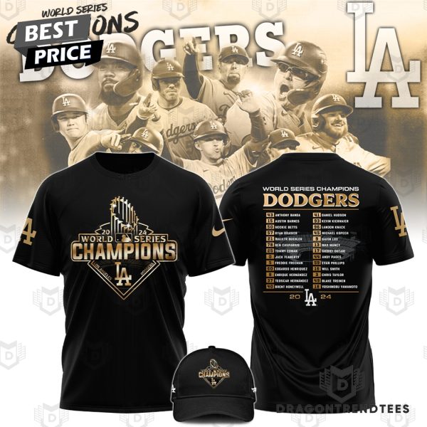 Los Angeles Dodgers 2024 World Series Champions Players 3D T-Shirt