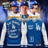 Los Angeles Dodgers 8-Time World Series Champions Logo White Baseball Jacket