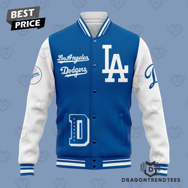 Los Angeles Dodgers 8-Time World Series Champions Logo Blue Baseball Jacket