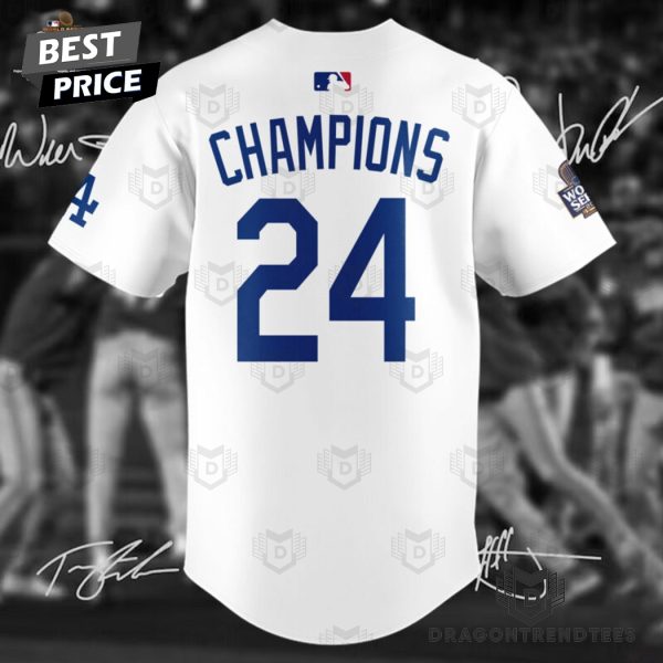 Los Angeles Dodgers Autographed Fanatics 2024 World Series Champions Baseball Jersey