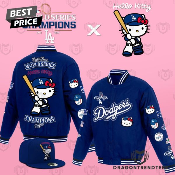 Los Angeles Dodgers x Hello Kitty Eight-Times World Series Champions Baseball Jacket