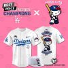 Los Angeles Dodgers x Hello Kitty Eight-Times World Series Champions Baseball Jersey – Pink