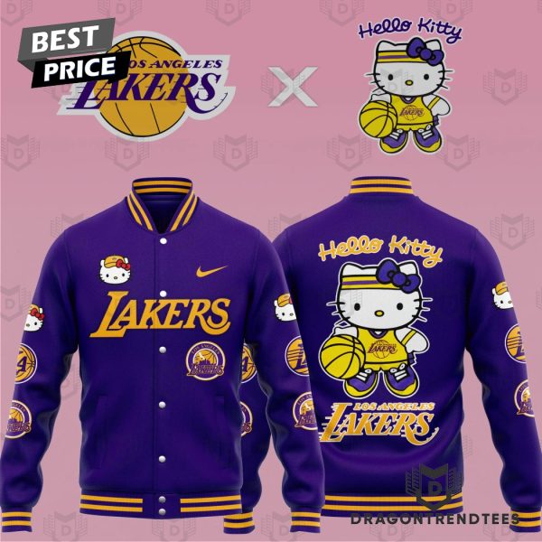 Los Angeles Lakers X Hello Kitty 2024-2025 Season Baseball Jacket