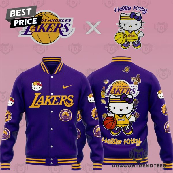 Los Angeles Lakers X Hello Kitty Baseball Jacket