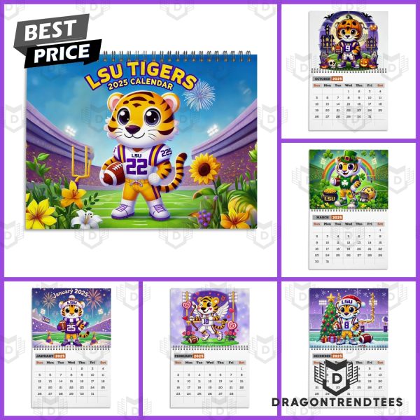 LSU Tigers Football New Year 2025 Calendar