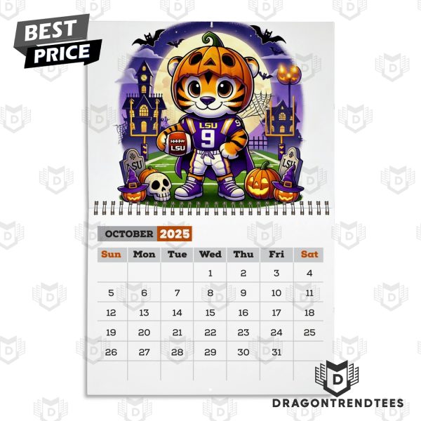 LSU Tigers Football New Year 2025 Calendar