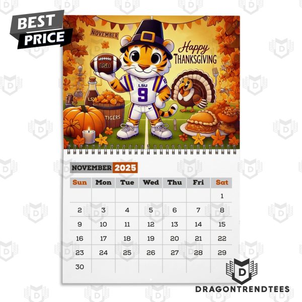 LSU Tigers Football New Year 2025 Calendar