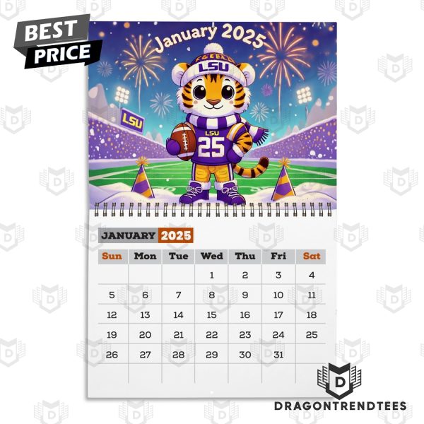 LSU Tigers Football New Year 2025 Calendar