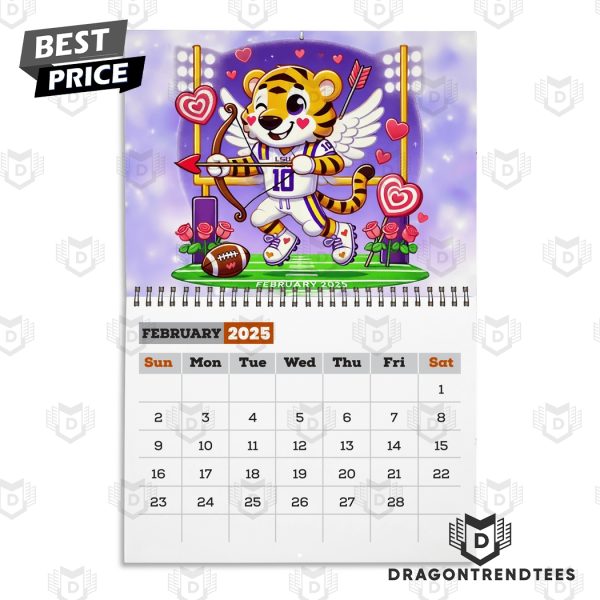 LSU Tigers Football New Year 2025 Calendar