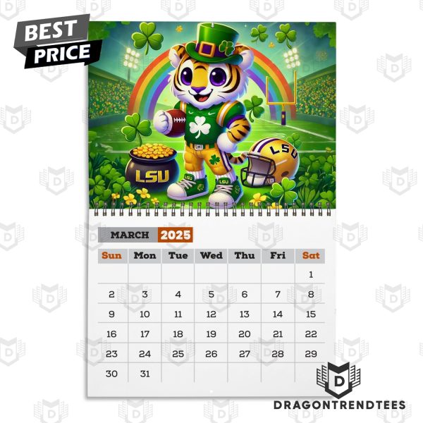 LSU Tigers Football New Year 2025 Calendar