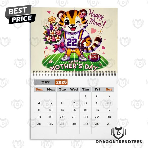 LSU Tigers Football New Year 2025 Calendar