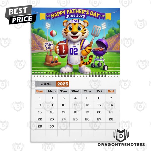 LSU Tigers Football New Year 2025 Calendar