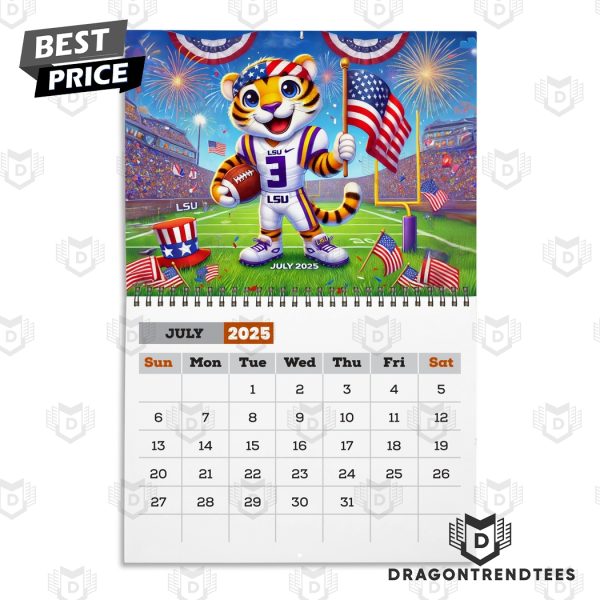 LSU Tigers Football New Year 2025 Calendar